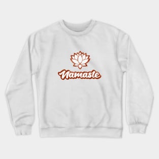 NAMASTE LOTUS - RUST BROWN Crewneck Sweatshirt